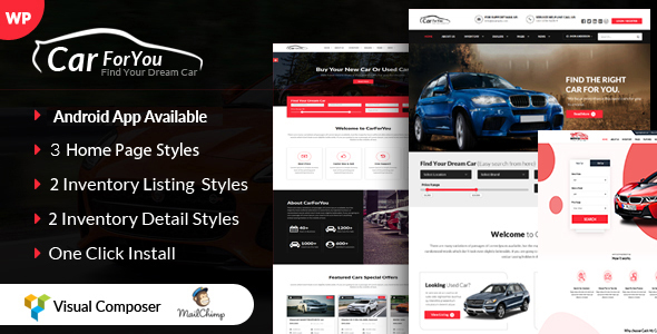 Auto CarForYou - Responsive Car Dealer WordPress Theme