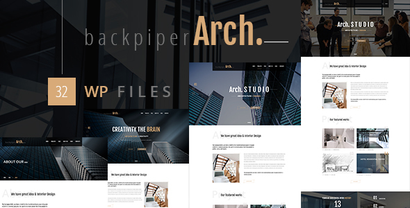 Portfolio WordPress Theme, Interior, Backpiperarch - Architecture