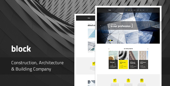 Building Company WordPress Theme, Architecture, Block — Construction