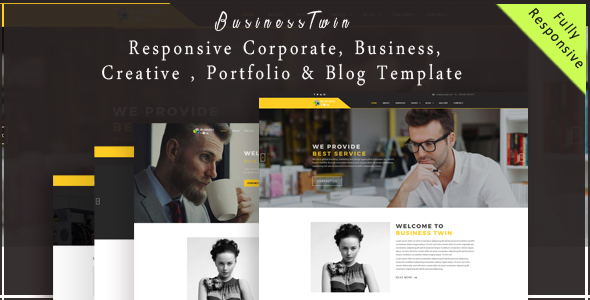 Portfolio & Blog Template, Creative, Business, BusinessTwin - Responsive Corporate