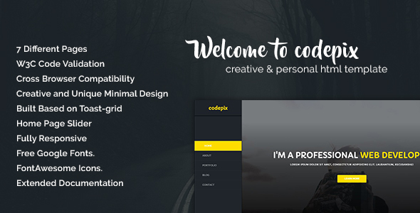 Codepix - Creation & Personal HTML Template