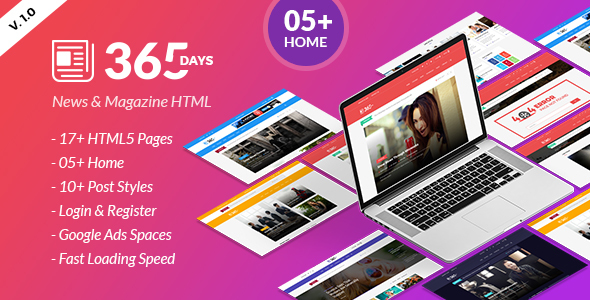 365 Days | News HTML Template