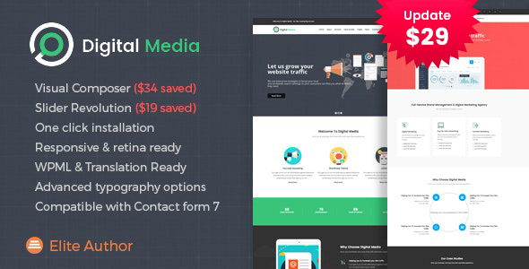 Digital Media - Online Marketing WordPress theme