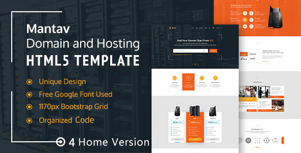 Domain & Hosting Business- Mantav HTML5 Template