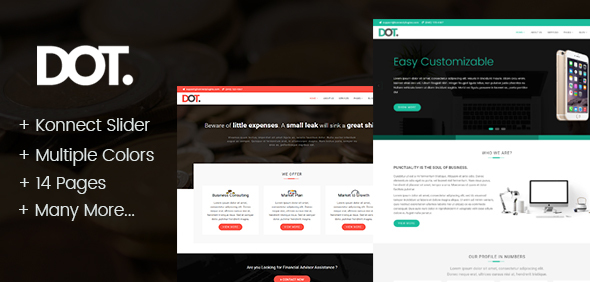 DOT - HTML Template for Business Consultancy and Finance Services