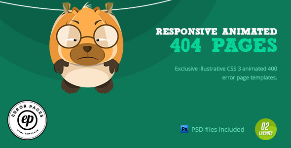 500 Error | CSS Animated HTML Template