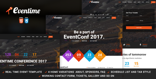Eventime -  Conference & Event HTML Template