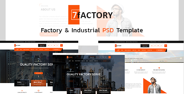 7fACTORY - Industrial & Manufacturing PSD Template