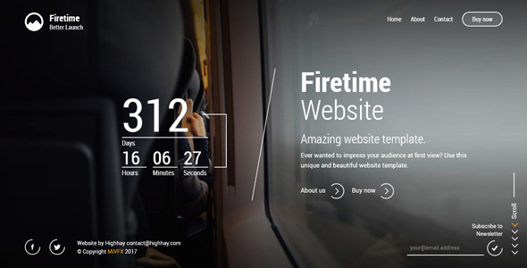 Firetime - A Freshly New creative template for Coming soon page