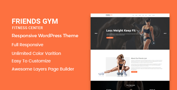 Friend Gym - Gym & Fitness WordPress Theme