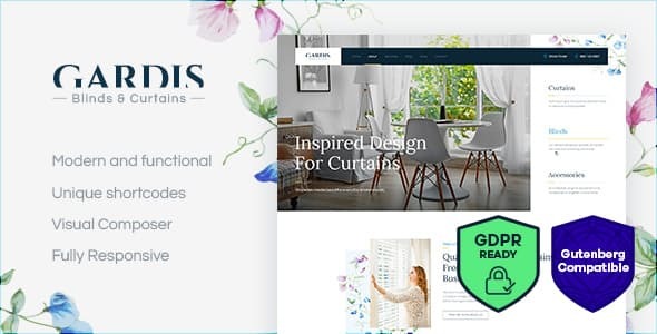 Gardis | Blinds and Curtains Studio & Shop WordPress Theme