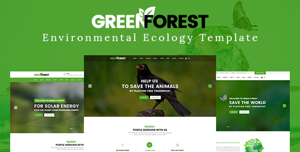 GreenForest - Environmental Ecology Responsive Template