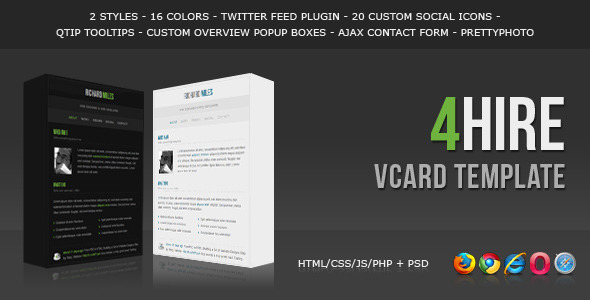 4HIRE - Elegant vCard Template