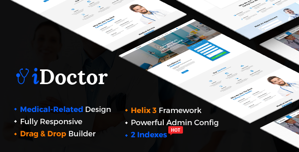 IDoctor - Responsive & Multipurpose Medical Joomla Template With Page Builder