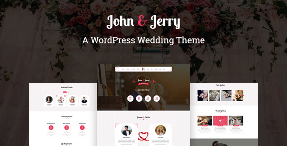 John & Jerry - A WordPress Wedding Theme