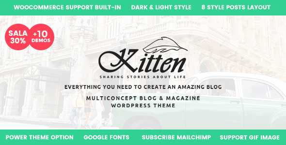 Kitten - Multi-Concept Elegant WordPress Blog Theme