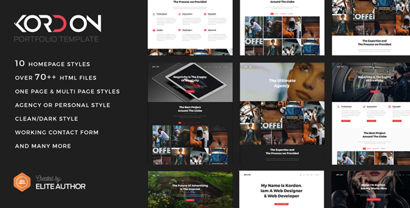 Kordon - Responsive One & Multi Page Portfolio Template