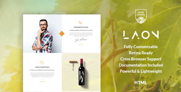 Vineyard & Shop HTML Template, Laon | Wine House