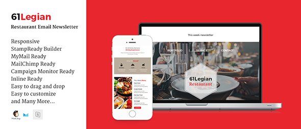 61 Legian Restaurant Email Template