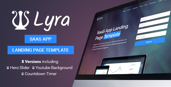 Lyra - SaaS App Landing Page Template