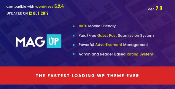 MagUp - Modern Styled Magazine WordPress Theme with Paid / Free Guest Blogging System