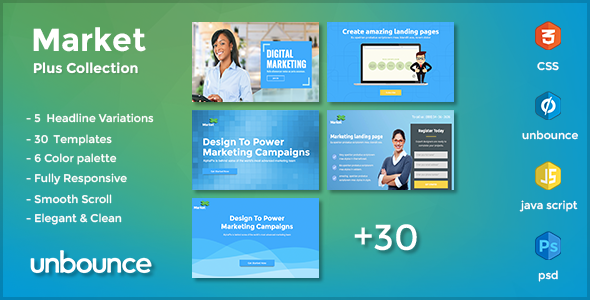 MarketPlus - Marketing Unbounce Landing Page Pack