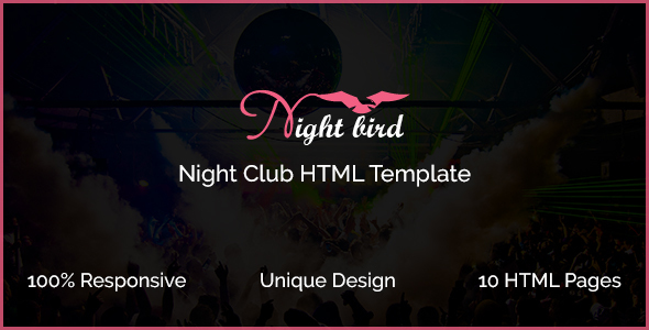 Night Bird - Dance Club HTML Template