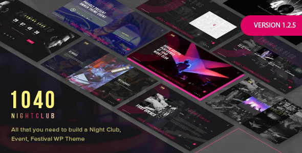 Music Festival WordPress Theme, 1040 Night Club - DJ