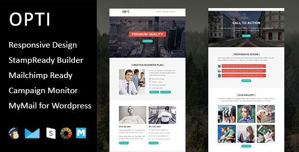 Opti - Multipurpose Responsive Email Template with Stampready Builder Access