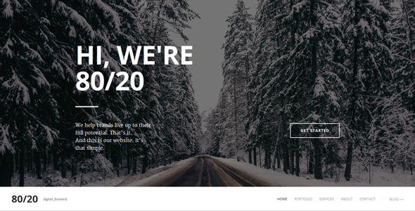 80/20 - Parallax One Page Drupal Theme