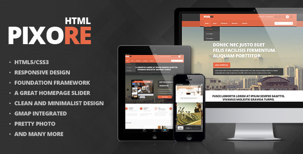 Pixore - Responsive Multi-Purpose HTML5 Template