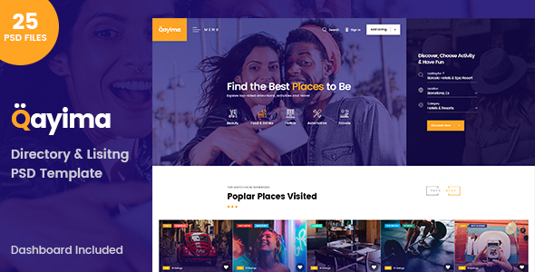 Qayima | Listing & Directory PSD Temlate