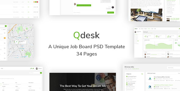 Qdesk - A Unique Job Board HTML 5 Template