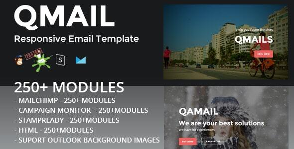 QMAIL - Responsive Email Template + Stampready Builder