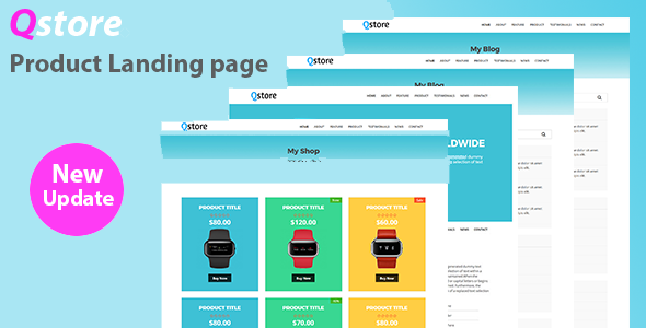 Qstore – Product HTML Landing Page