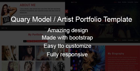 Quary-Model/Artist Portfolio Template