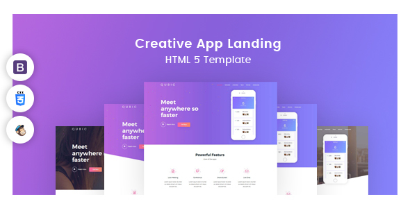 Qubic - App Landing HTML Template