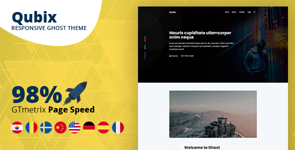 Qubix - Minimal and Clean Ghost Blog Theme