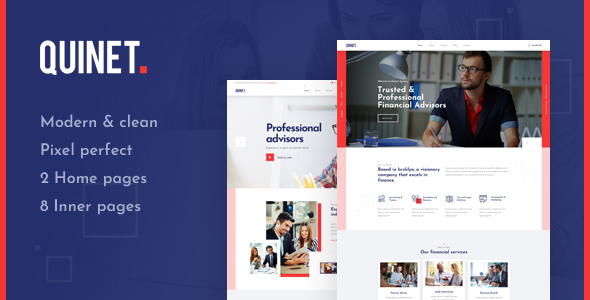 Quinet - Business Consulting and Professional Services HTML Template