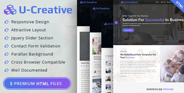 U-Creative - Onepage HTML Template