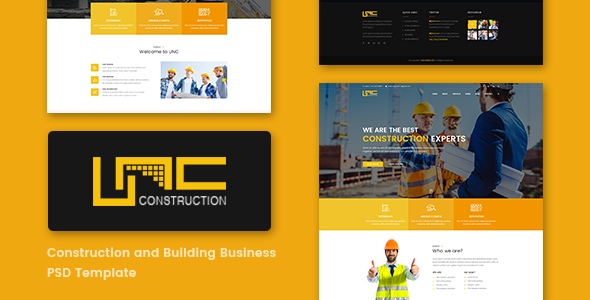 Building Company PSD Template, Unc Construction - Construction Business