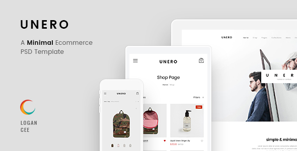 Unero - Minimalist eCommerce PSD Template