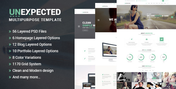 Unexpected Multipurpose PSD Template