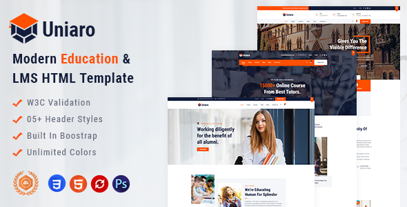 Uniaro - LMS Education HTML Template