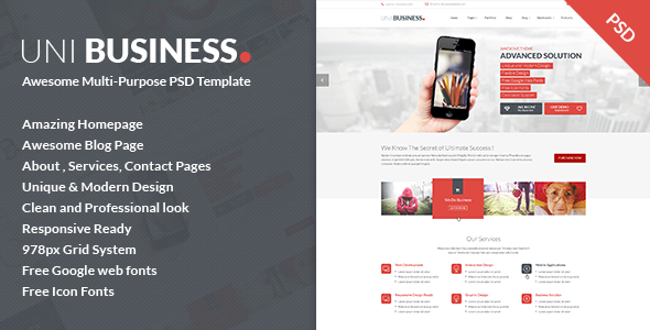 Uni Business Multi-Purpose PSD Template