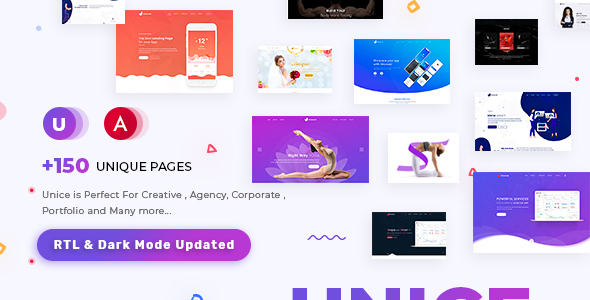 Startup & Agency, Unice - Multipurpose Angular 13 Template for SaaS