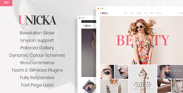 Unicka - Hair Styling & Beauty Salon WordPress Theme