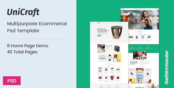 UniCraft - Multipurpose Ecommerce psd Template