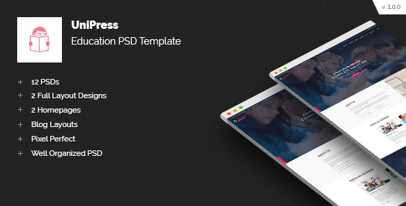 Unipress Education PSD Template