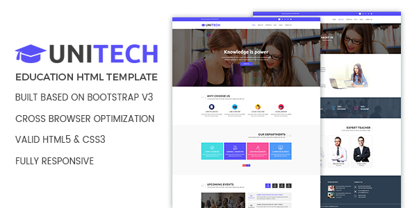 Unitech - Professor Website Template using Bootstrap